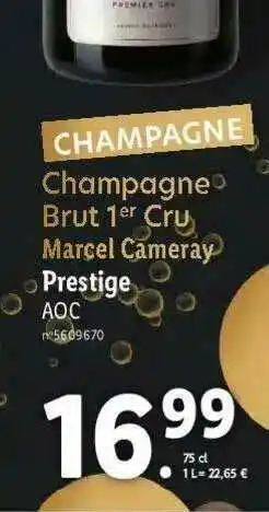 Champagne Brut 1er Cru Marcel Cameray Prestige