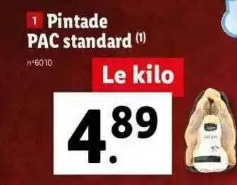 Lidl Pintade Pac Standard offre