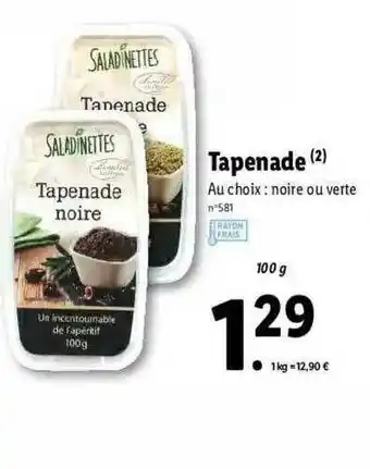 Lidl Tapenade Saladinettes offre