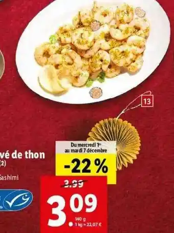 Lidl Pavé De Thon offre