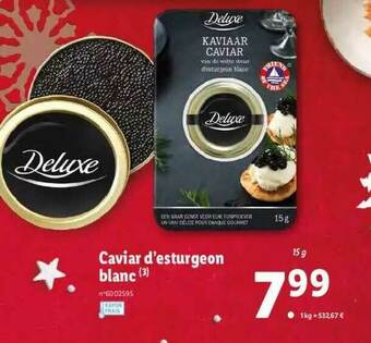 Lidl Caviar D'esturgeon Blanc offre