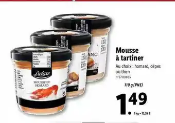 Lidl Mousse à Tartiner Deluxe offre