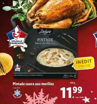 Lidl Pintade Sauce Aux Morilles Deluxe offre