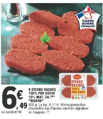 E.Leclerc 8 Steaks Hachés offre