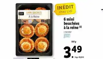 Lidl 6 Mini Bouchées à La Reine offre