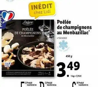 Lidl Poêlée De Champignons Au Monbazillac Deluxe offre