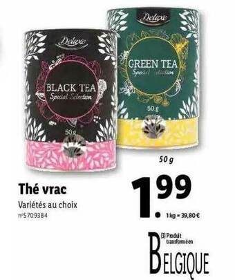 Lidl Thé Vrac offre