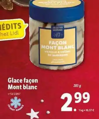Lidl Glace Façon Mont Blanc offre
