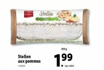 Lidl Stollen Aux Pommes Favorina offre