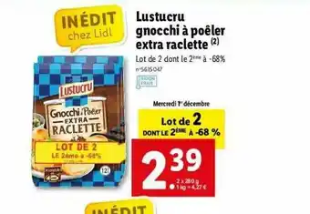 Lidl Lustucru Gnocchi à Poêler Extra Raclette offre