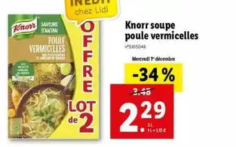 Lidl Knorr Soupe Poule Vermicelles offre