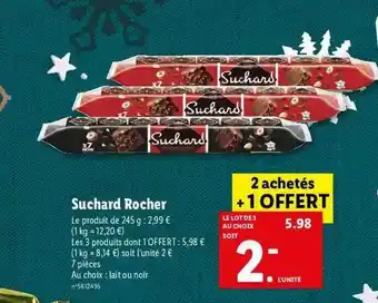 Lidl Suchard Rocher offre