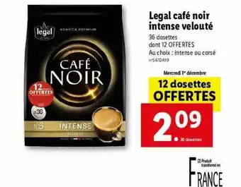 Lidl Legal Café Noir Intense Velouté offre