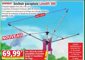 Norma LEIFHEIT Séchoir parapluie Linolift 500 offre