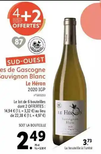 Lidl Le Héron 2020 Igp offre