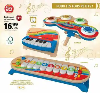 Lidl Instrument De Muisue Playtive offre
