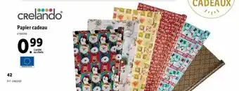 Lidl Papier Cadeau Crelando offre