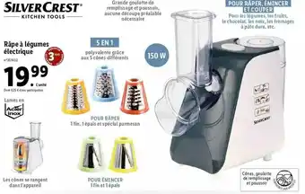 Lidl Râpe à Légumes électrique Silver Crest offre