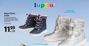 Lidl Bottes D'hiver Enfant Lupilu offre