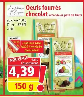 Norma Oeufs fourrés chocolat offre