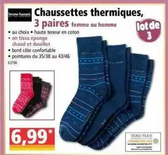 Norma Chaussettes Thermiques, 3 Paires Femme Ou Homme offre