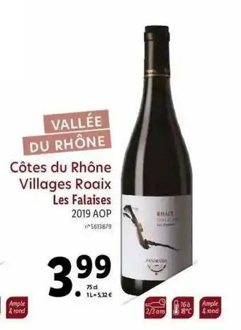 Lidl Vallée Du Rhône Côtes Du Rhône Villages Roaix Les Falaises 2019 Aop offre