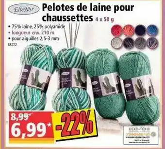 Norma Pelotes De Laine Pour Chaussettes ElleNor offre