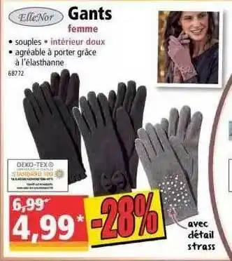 Norma Gants Femme ElleNor offre