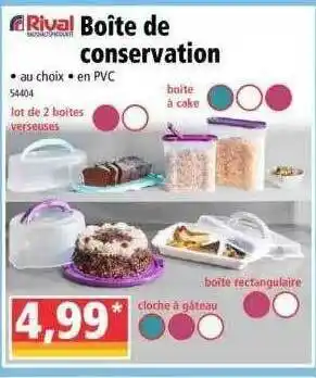 Norma Boîte De Conservation Rival offre