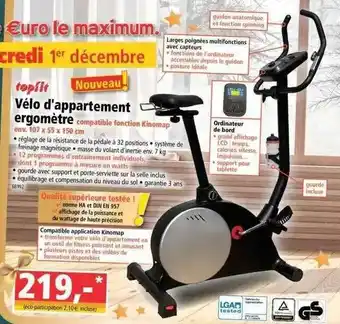 Norma Vélo D'appartement Ergomètre Topfit offre