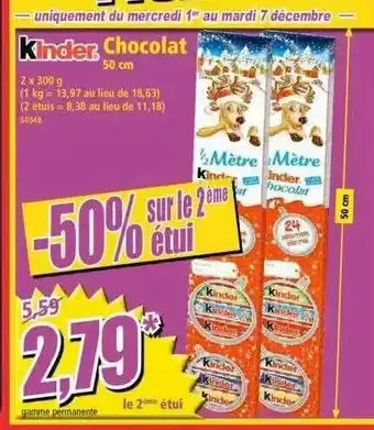Norma Chocolat Kinder offre