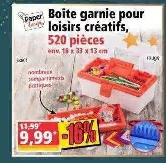 Norma Boîte Garnie Pour Loisirs Créatifs, 520 Pièces offre