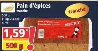 Pain D'épices Tranché