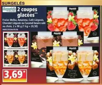 Norma 2 Coupes Glacées Saporit offre