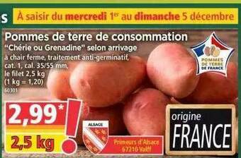 Norma Pommes De Terre De Consommation offre