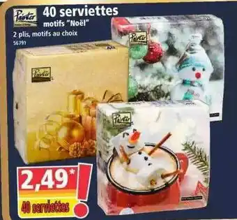 Norma 40 Serviettes Motifs offre