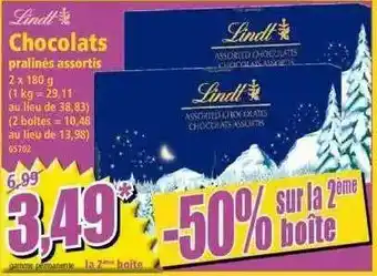Norma Chocolats Pralinés Assortis Lindt offre