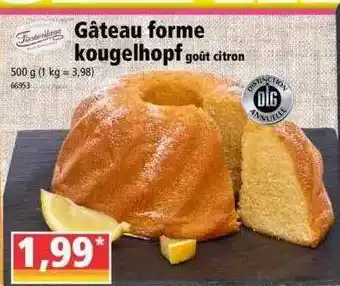 Norma Gâteau Forme Kougelhopf Goût Citron offre