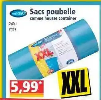 Norma Sacs Poubelle Comme Housse Container MultiTec offre