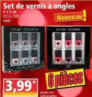 Norma Set De Vernis à Ongles offre