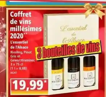 Norma Coffret De Vins Millésimes 2020 L'essentiel De L'alsace offre