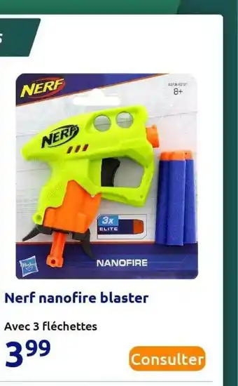 Action Nerf Nanofire Blaster offre