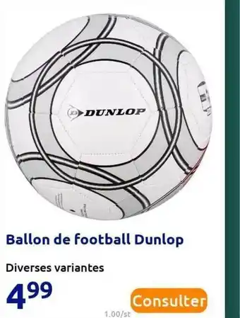 Action Ballon De Football Dunlop offre