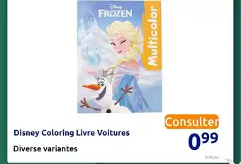 Action Disney Coloring Livre Voitures offre