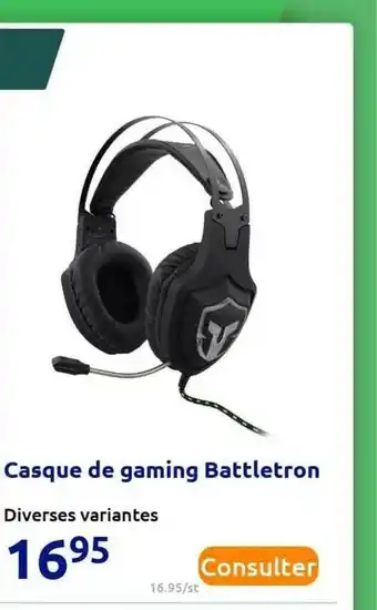 Action Casque De Gaming Battletron offre