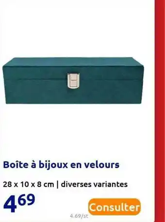Action Boîte à Bijoux En Velours offre