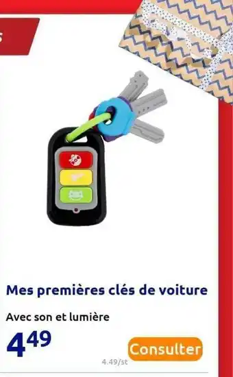 Action Mes Premières Clés De Voiture offre