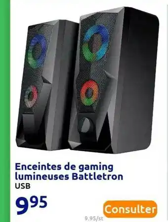 Action Enceintes De Gaming Lumineuses Battletron offre
