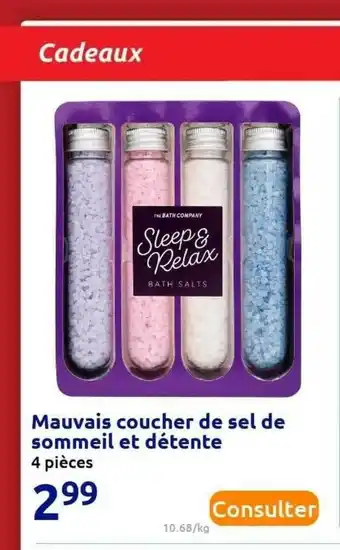 Action Mauvais Coucher De Sel De Sommeil Et Détente offre