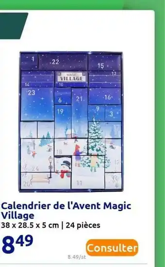 Action Calendrier De L'avent Magic Village offre